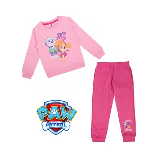 Paw Patrol Set - Lounge Set / Joggingpak / Vrijetijdspak - Sweatshirt + Broek - Skye En Everest - Roze - Maat 110/116
