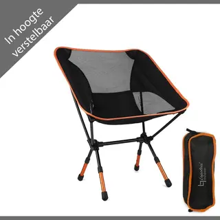 Lopoleis® Campingstoel Verstelbaar – Campingstoel Opvouwbaar – Visstoel – Vouwstoel – In Hoogte Verstelbaar – Inklapbaar – Lichtgewicht