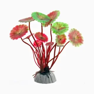 Winkrs Nep Aquariumplant Met Rood/groene Blaadjes - 10 Cm Plantje - Plastic Aqaurium & Terrarium Decoratie