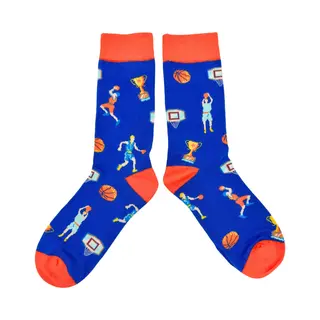 Tutti Footi - Grappig Sokken Voor Basketbalfans Met Basketbal, Basket & Speler - Maat 37-42 - Sport Sokken Voor Dames/mannen