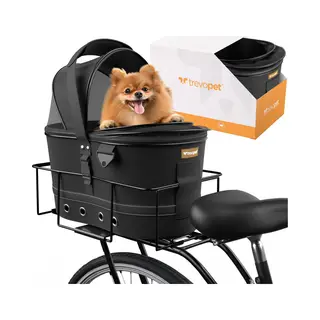 Trevopet® Hundefahrradkorb Hinten - 2-in-1 Fahrradkorb Hund & Tragetasche - Geeignet Für Elektrofahrrad - Bis Zu 12 Kg - Stabiles Oxford Material