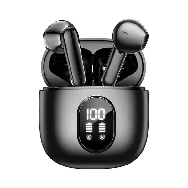 Soundtrex X-Pro Draadloze Oordopjes - Bluetooth Oordopjes - Oortjes Draadloos - Earpods - Led Display - Bluetooth 5.3 - Zwart thumbnail