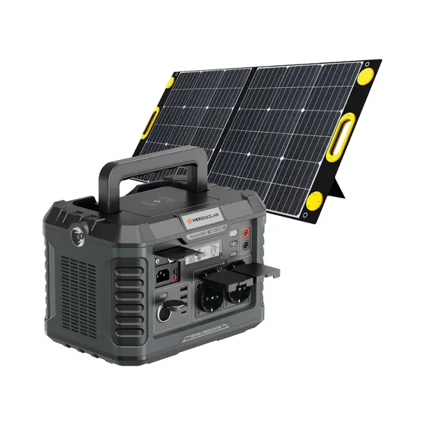 Heko Solar® Master 1000 + Unfold 100 - Powerstation Met Zonnepaneel - 1000W (2000W Piek) - 933Wh Capaciteit - 100W Zonnepaneel - Draagbaar - thumbnail