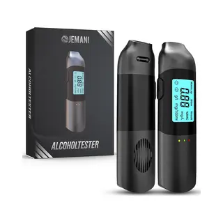 Jemani Digitale Alcolholtester - Geen Mondstuk Nodig - Usb Oplaadbaar - Geschikt Voor Frankrijk - Blaastest - Alcohol Meter - Alcoholtesters -