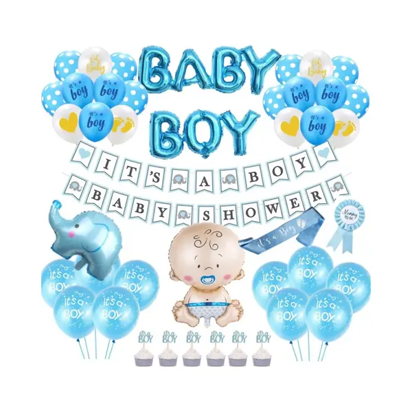FeestmetJoep® Babyshower Jongen Versiering - Babyshower Decoratie thumbnail