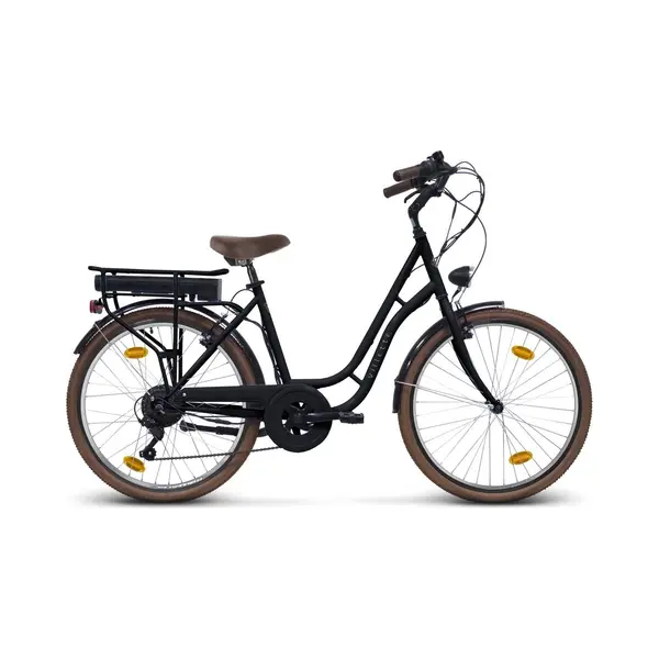 Villette Vintage Retro Elektrische Fiets Zwart thumbnail