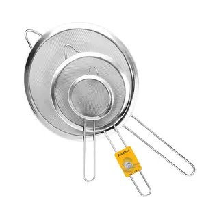 Bredline Premium Rvs Zeef Set - 3 Delig - Klein Keukenzeven - Zeefjes- Diameter 7cm 8cm En 10cm