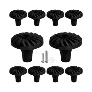 20 X Msqdesign Kastknop Zwart (Metaal) - Kastknoppen Zwart - 20 Stuks - Deurknopjes Zwart Voor Kast - Deurknopjes Zwart - Meubelknop Zwart -