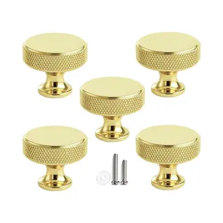 5 X Msqdesign Kastknop Goud - Kastknoppen Goud - 5 Stuks - Deurknopjes Goud Voor Kast- Deurknopjes Goud -kast Knop Goud - Meubelknop Goud -