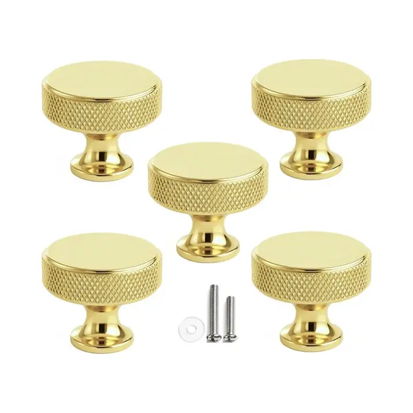 5 X Msqdesign Kastknop Goud - Kastknoppen Goud - 5 Stuks - Deurknopjes Goud Voor Kast- Deurknopjes Goud -kast Knop Goud - Meubelknop Goud - thumbnail