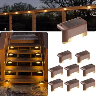 Rs Goods Led Wandlampjes Op Zonne Energie - 8 Stuks - Solar Tuinverlichting - Tuinverlichting Op Zonne Energie - Tuinverlichting - Tuinverlichting Op