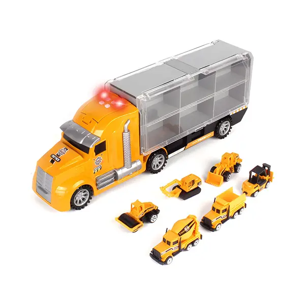 Rs Goods Speelgoed Truck Constructie - Met 6 Extra Auto’s - Speelgoed Autos Jongens - Auto Speelgoed - Speelgoed 2 Jaar - Speelgoed 3 Jaar - Speelgoed 4 Jaar thumbnail