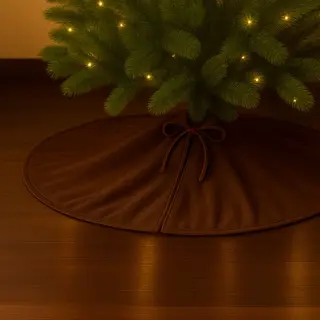 Solud® Kerstboomrok - Kerstboomkleed Ø115 Cm Bruin - Kerstboomhuls - Kerstboommand - Kerstboom Dekentje