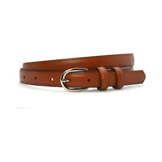 Y.f.a 2 Cm Smalle Cognac Riem - 100% Leder - Cognac Riem Dames - Maat 105 - Totale Lengte 120cm