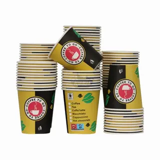 Kurtt - Koffiebekers To Go - Koffiebeker Karton - 7oz - 180ml - 1000 Stuks - Drinkbeker - Koffiebeker - Kartonnen Beker - Wegwerpbeker - Papieren