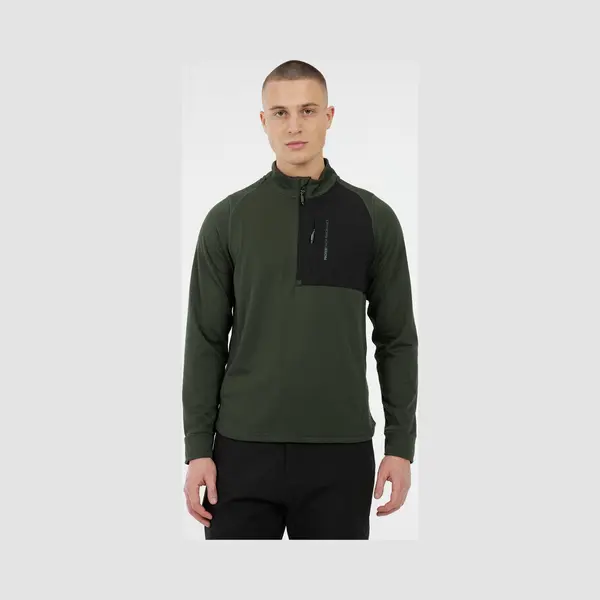 Protest Prtcatcher - Skipully Heren - Lange Mouwen - 1/4 Rits – Kale Green thumbnail