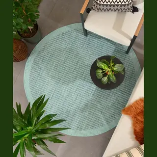 TrueWeave Buitenkleed Rond - Coastal Blauw 160 Cm