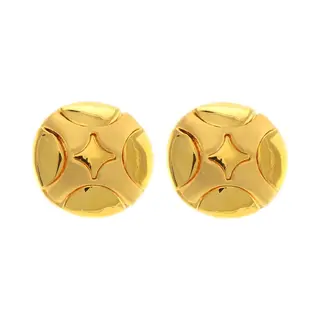 Behave - Clip Oorbellen Rond Goudkleur - Elegant Vintage Design