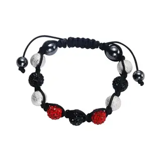 Behave - Geknoopte Armband Met Glanskralen - Feestelijk Stijl