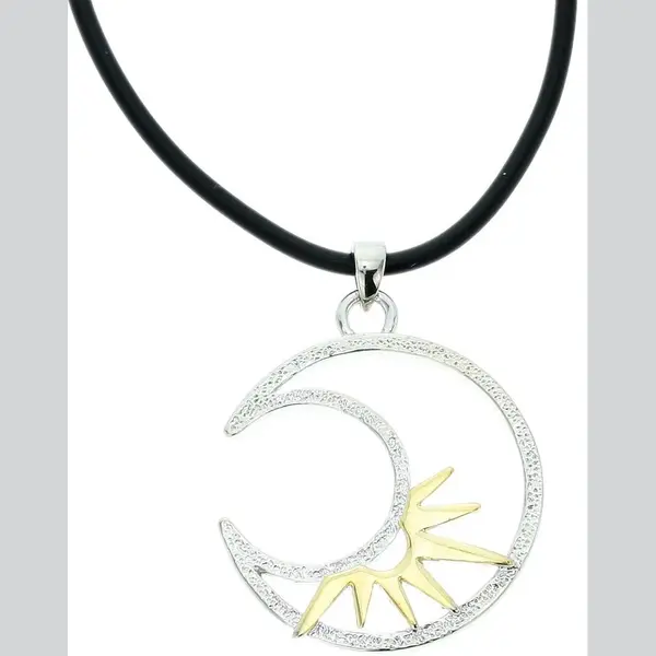 Behave - Ketting Met Maan En Zon - Modeaccessoire Voor Gedurfde Looks thumbnail