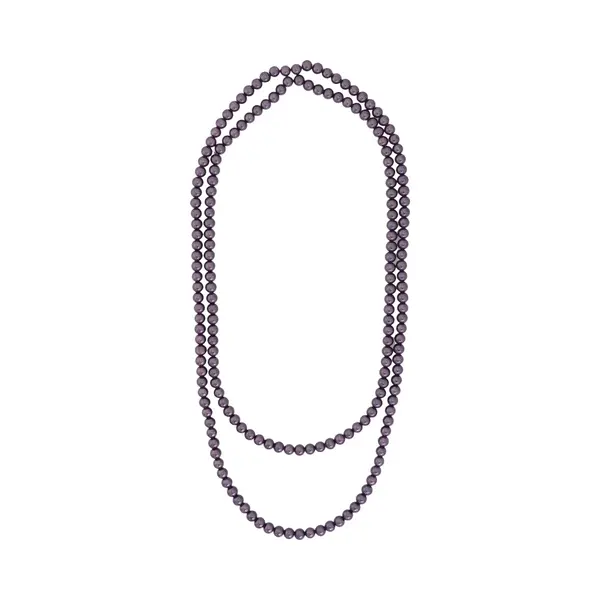 Behave - Glas Parel Ketting - Paars - 150 Cm thumbnail