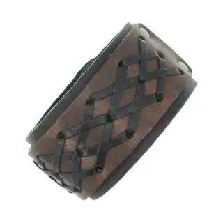 Behave - Armband Heren Bruin Leer - Lengte 18.5 Cm Tot 20.5 Cm