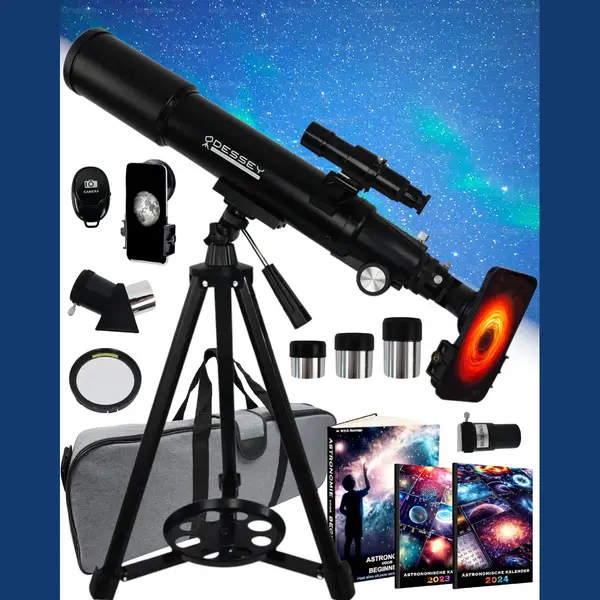 Odessey Refractor Telescoop - 250 X Zoom - Sterrenkijker - Telescoop Kinderen & Volwassenen - Sterrenkijker Voor Kinderen - Sterrenkijker Telescoop thumbnail