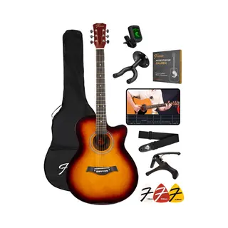 Finesse Akoestische Gitaar - Met Videocursus - 4/4 40" - Western Gitaar - Gitaar Kind & Volwassenen - Sunburst