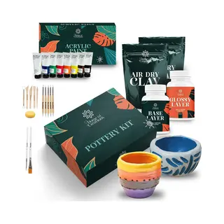 Home Of Creations Klei Knutselpakket Volwassenen - Creatief Cadeau - Diy Pottenbakken Set Met Klei Gereedschap