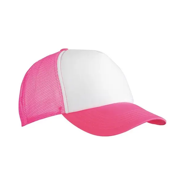 Chpn - Pet - Cap - Roze/Wit - Truckerspet - Kinderpet - Unisex - Baseball Cap - Polyester - Hoofddeksel - Hippe Pet - Unisex - Junior Pet thumbnail