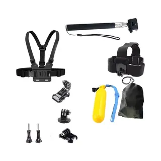 Chpn - Accessoire Set Geschikt Voor GoPro - Accessoires Voor Hero 5, 6 En 7 - Inclusief Opbergkoffer - GoPro Accessoires - Set - Zwart