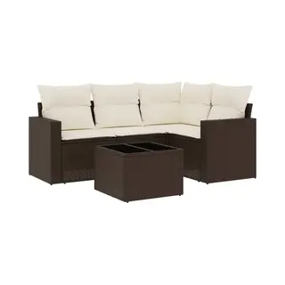 VidaXL 3251250 Gartenbank Rattan, Stahl