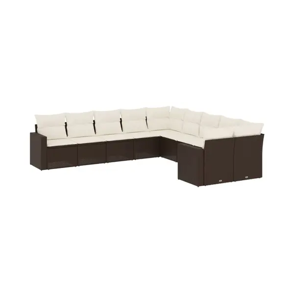 VidaXL 3251860 tuinbank Rotan, Gehard glas thumbnail