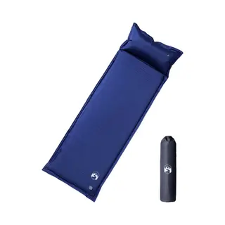 Selbstaufblasende Isomatte Mit Kissen Marineblau Vidaxl