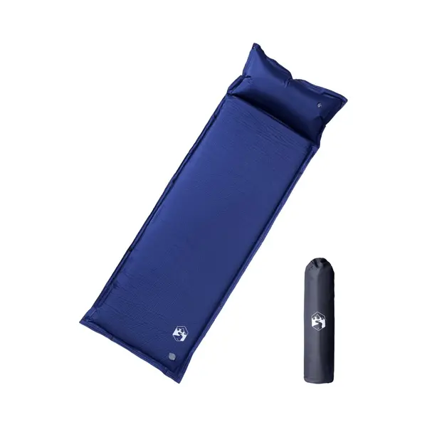 Selbstaufblasende Isomatte Mit Kissen Marineblau Vidaxl thumbnail