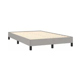 Bettgestell Ohne Matratze Hellgrau 120x190 Cm Stoff Vidaxl