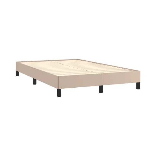 VidaXL Bedframe Zonder Matras 120x190 Cm Kunstleer Cappuccinokleurig thumbnail