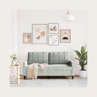 2-sitzer-sofa Hellgrau 140 Cm Samt - Vidaxl