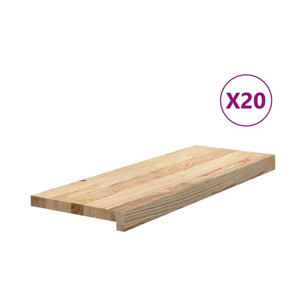 VidaXL Treppenstufen 20 Stk. Unbehandelt 70x30x2 Cm Massivholz Eiche thumbnail