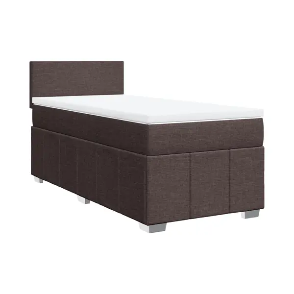 Boxspringbett Mit Matratze Dunkelbraun 100x200 Cm Stoff Vidaxl thumbnail
