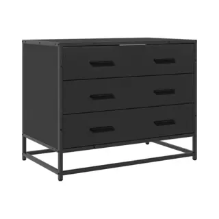 VidaXL Schubladenschrank Schwarz 70x41x56 Cm Holzwerkstoff