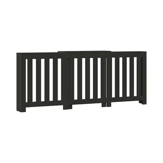VidaXL Radiatorombouw 205x21, 5x83, 5 Cm Bewerkt Hout Zwart