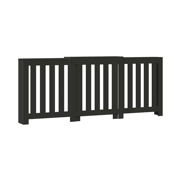 VidaXL Radiatorombouw 205x21, 5x83, 5 Cm Bewerkt Hout Zwart thumbnail