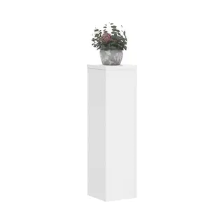 VidaXL Plantenstandaards 2 St 17x17x60 Cm Bewerkt Hout Wit