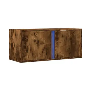 VidaXL Tv-wandmeubel Met Led-verlichting 80x31x35 Cm Gerookt Eiken