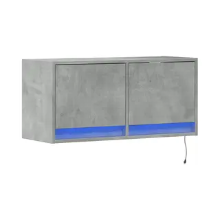 VidaXL Tv-Wandschrank Mit Led-Beleuchtung Betongrau 80x31x38 Cm