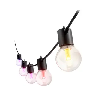 Philips by Signify Philips Hue White and Color ambiance Hue Festavia Globe Outdoor Lichterkette, 7 m Erweiterung