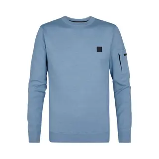 Petrol Industries Trui Knitwear Roundneck M 3050 Kwr249 5187 Pale Blue Mannen Maat - 3XL