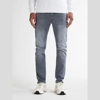 Petrol Industries - Heren Slim Fit Jeans Seaham Everglades - 30% Organic Cotton Mix - 6-pocket - Narrow Waist - Vintage Wash - Grijs - Maat W32L36
