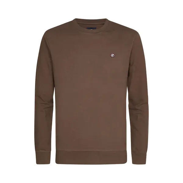 Petrol Industries Sweatshirt Ronde HalsModder, Effen thumbnail